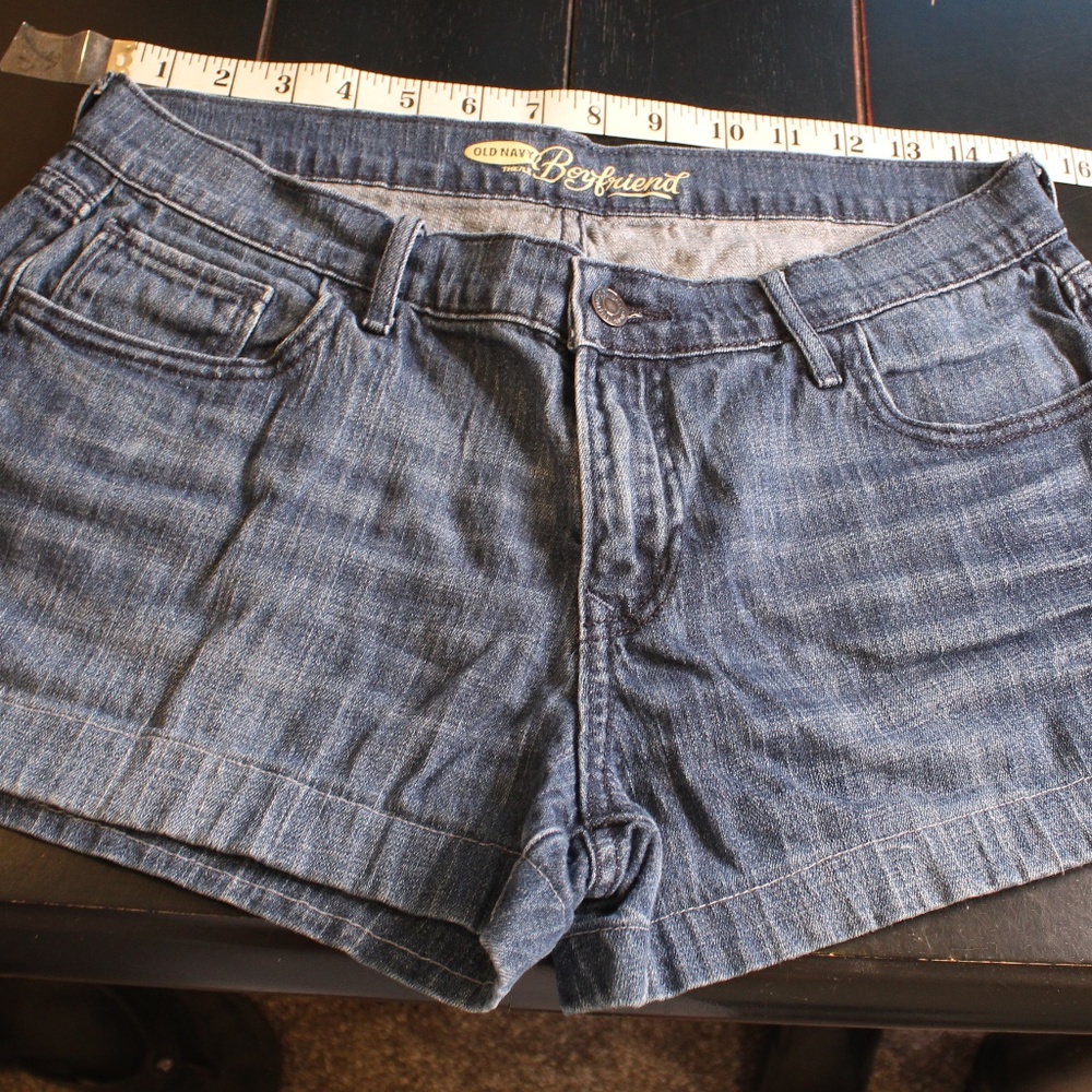 Old Navy Blue Boyfriend Jean Shorts